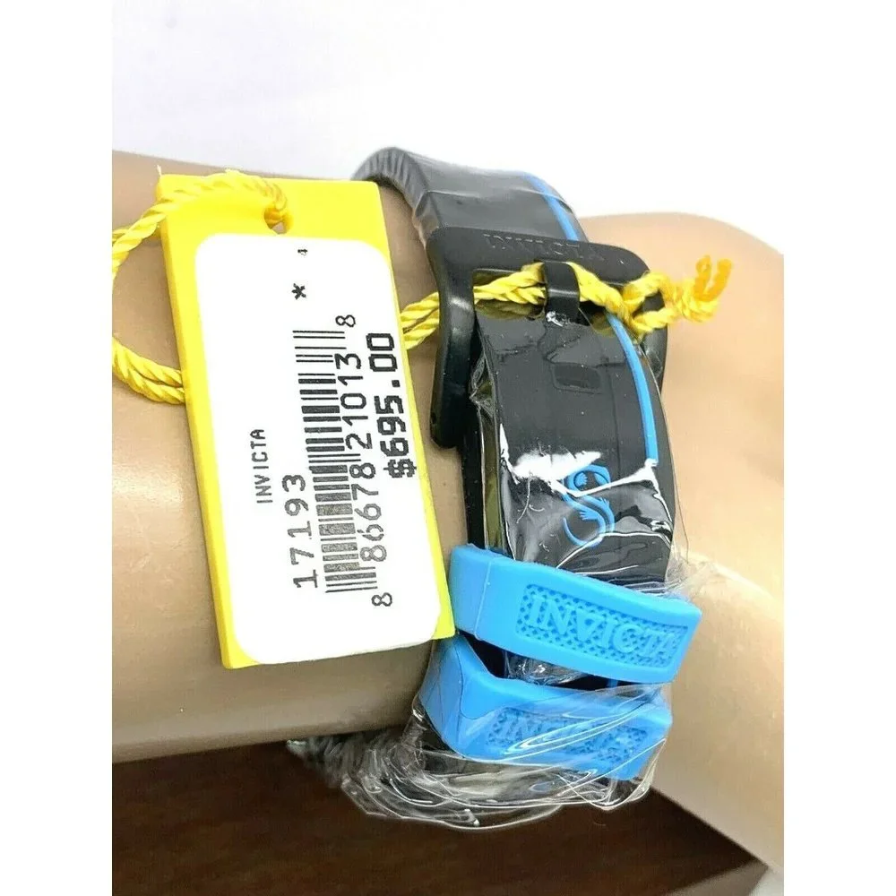 Invicta Men's Watch 17193 Speedway Chronograph Quartz Blue Black Rubber Band - Picture 9 of 12